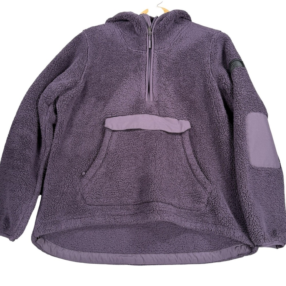 The North Face Campshire Sherpa Fleece Pullover Hoodie Purple‎ NF0A39MR Womens L